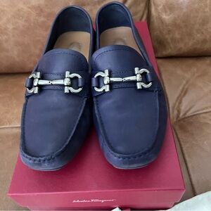 Salvatore Ferragamo women's Navy Slip-On Loafers